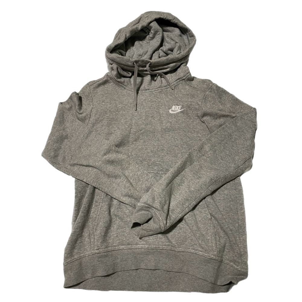 Nike Womans Heather Gray Funnel Neck Hoodie